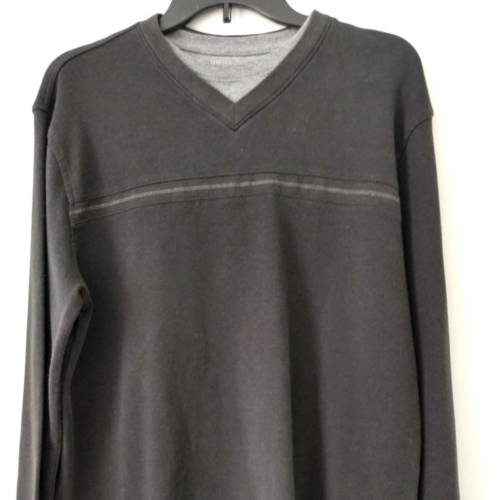 Single Stripe Layered V neck Sweatshirt